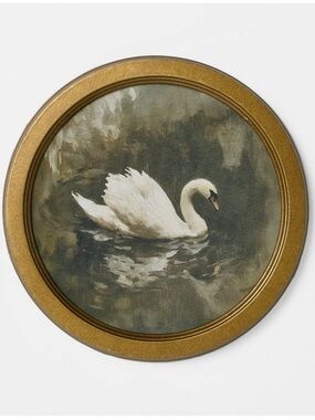 New! 10" White Bird Round Framed Wall Art Threshold™ designed with Studio McGee